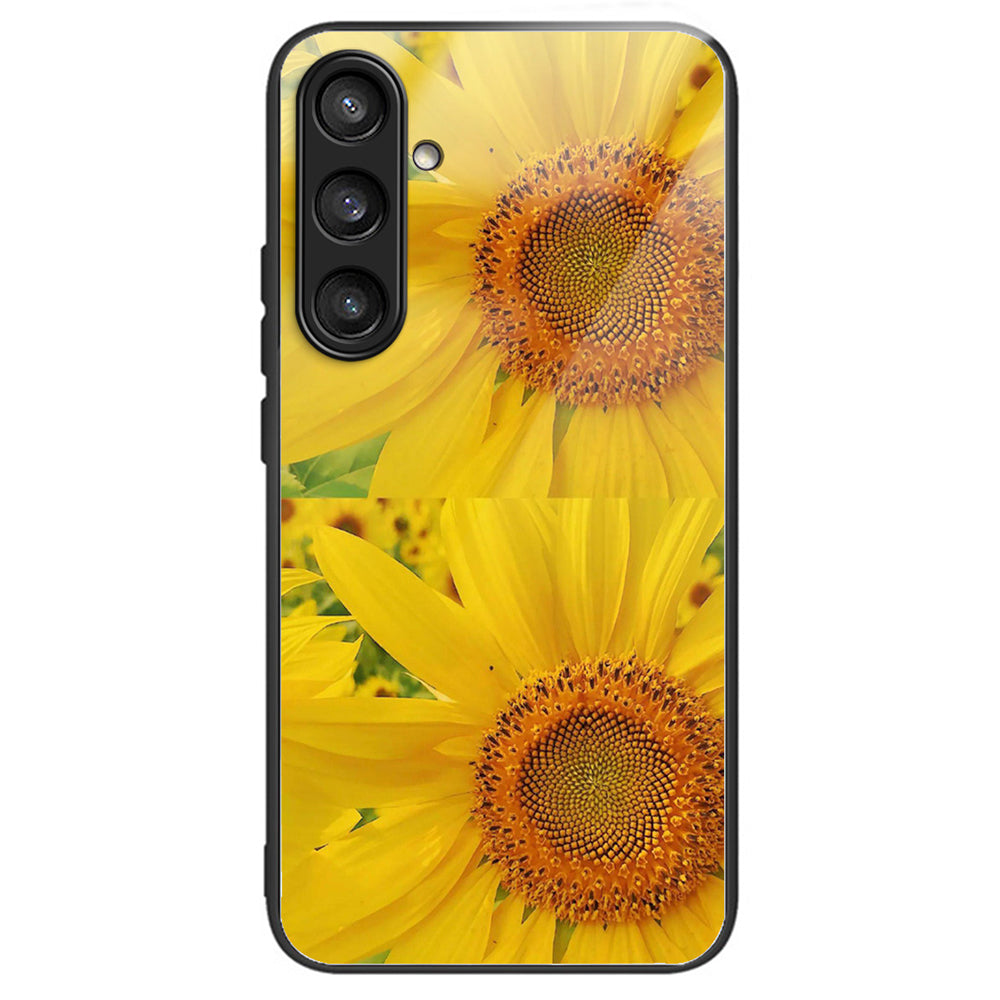 For Samsung Galaxy S23 FE Tempered Glass+TPU Case Protective Phone Cover - Footprint For Samsung Galaxy S23 FE Tempered Glass+TPU Case Protective Phone Cover - Footprint